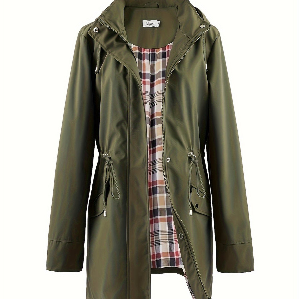 Parka doublée à capuche et taille à cordon — Amielle Paris