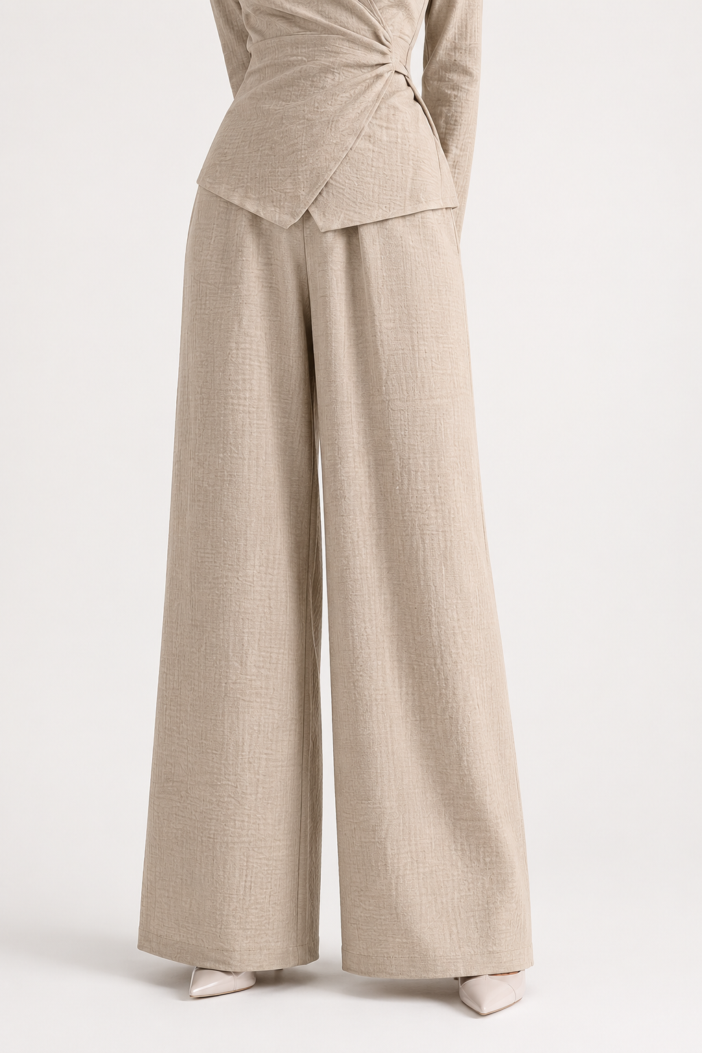 Ensemble cache-cœur et pantalon large Dara — Amielle Paris