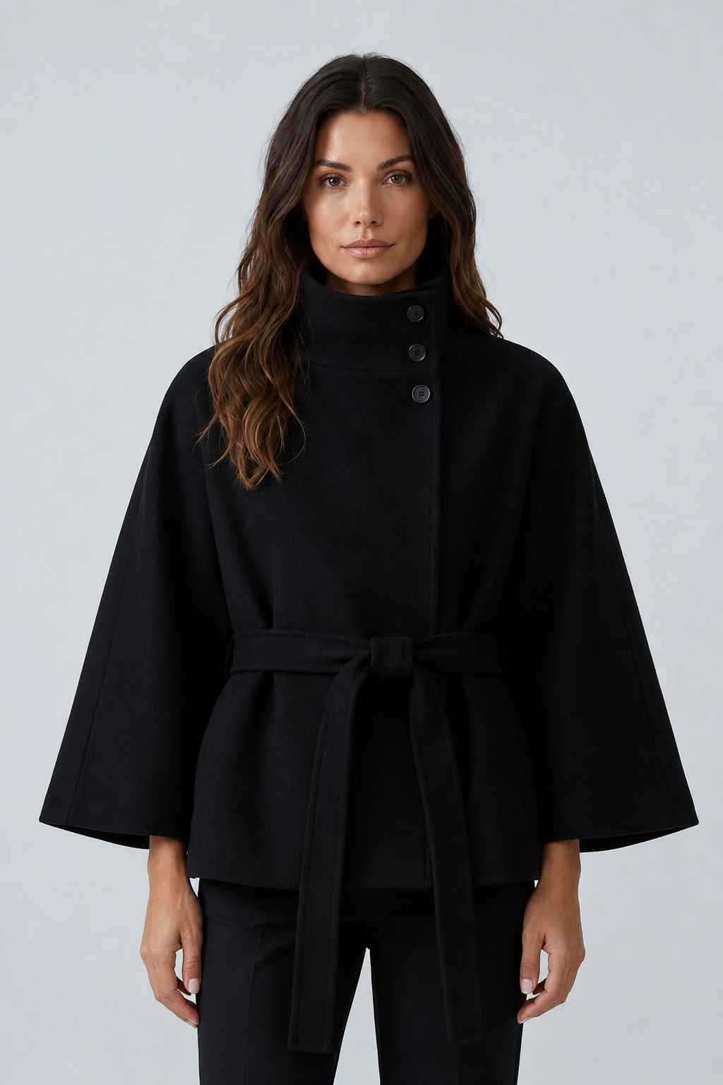 Manteau cape ceinturé — Ivana — Amielle Paris