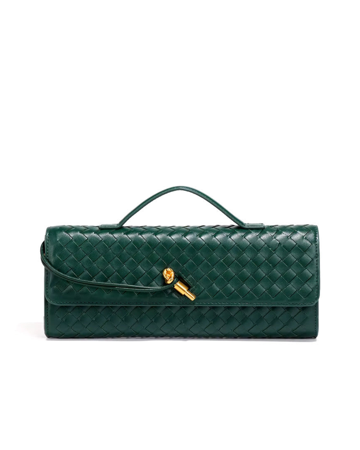 Pochette tressée à fermoir nœud — Olivia — Amielle Paris
