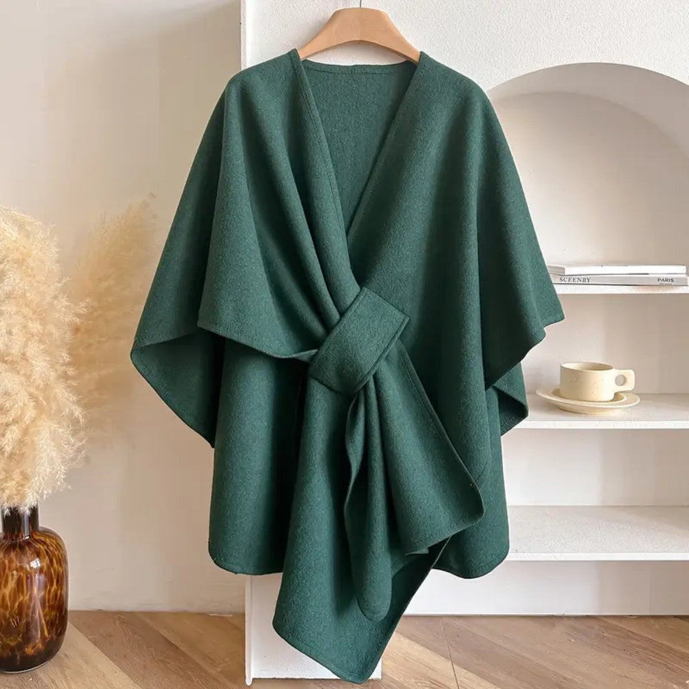 Sienna — Manteau drapé à col châle — Amielle Paris