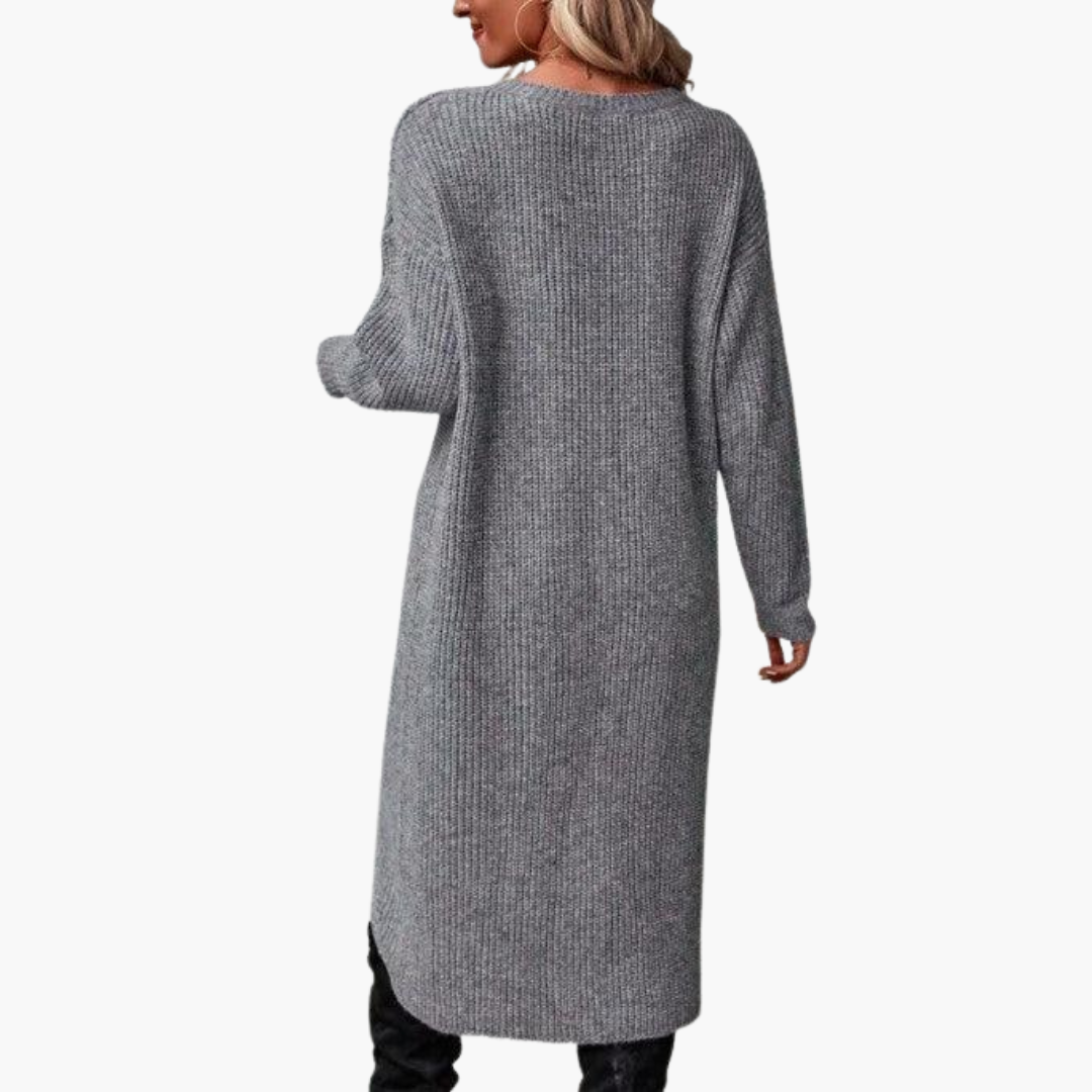 Robe pull tunique à devant croisé — Amielle Paris