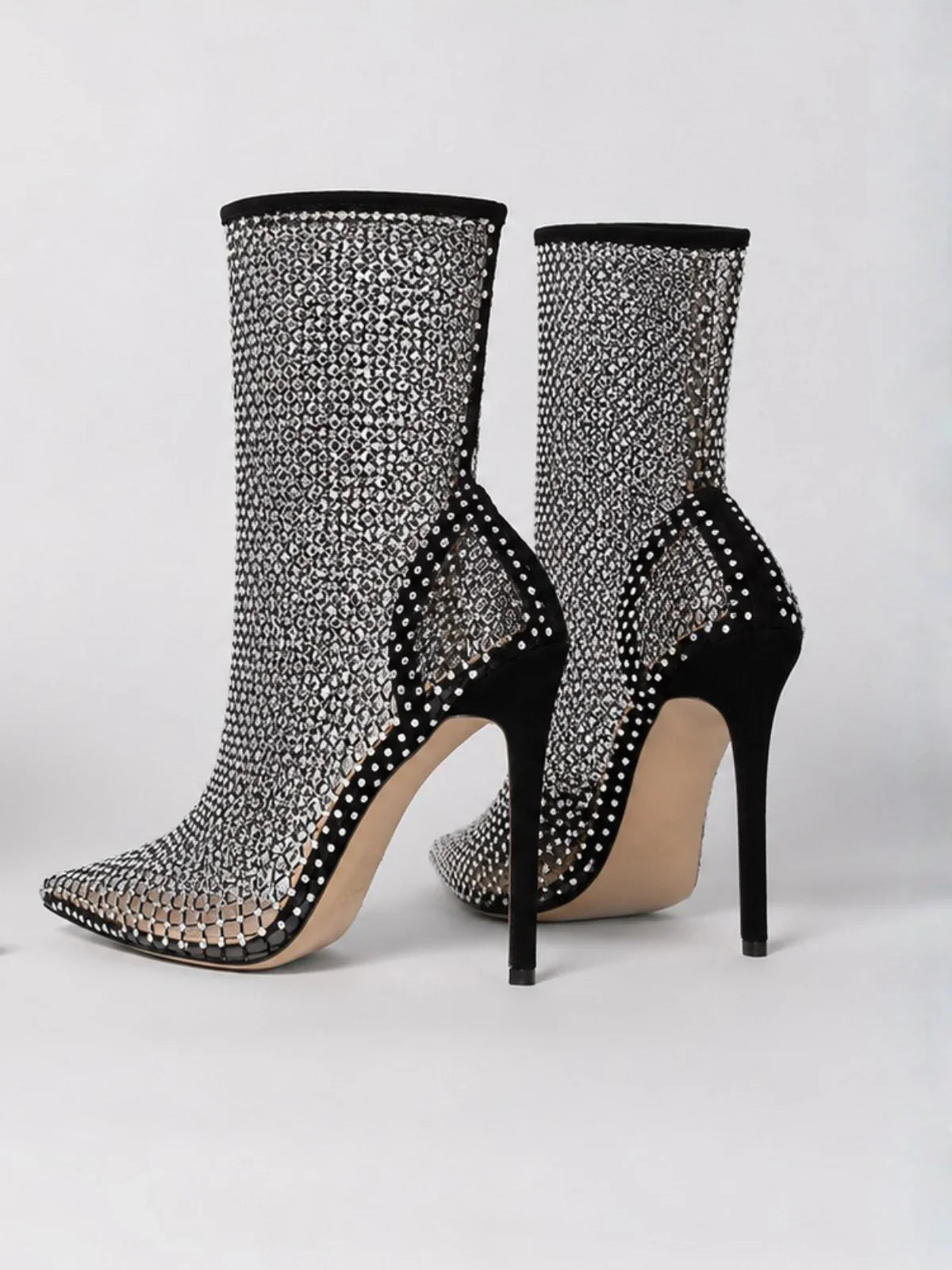 Bottines en tulle à strass Darcy — Amielle Paris
