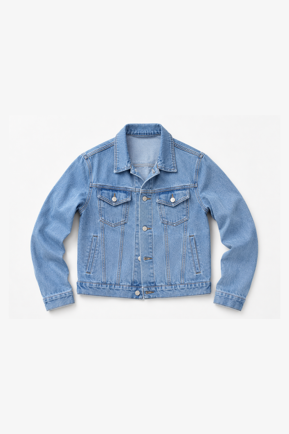 Lou — Veste en jean délavé à col chemise — Amielle Paris