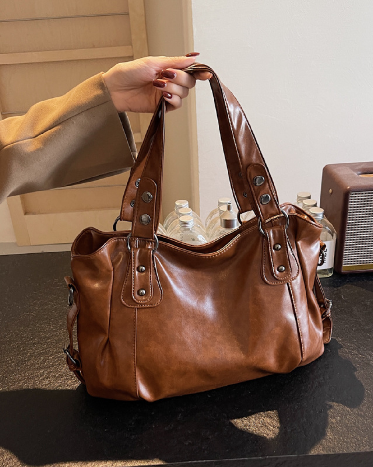 Camilla — Sac souple porté épaule — Amielle Paris