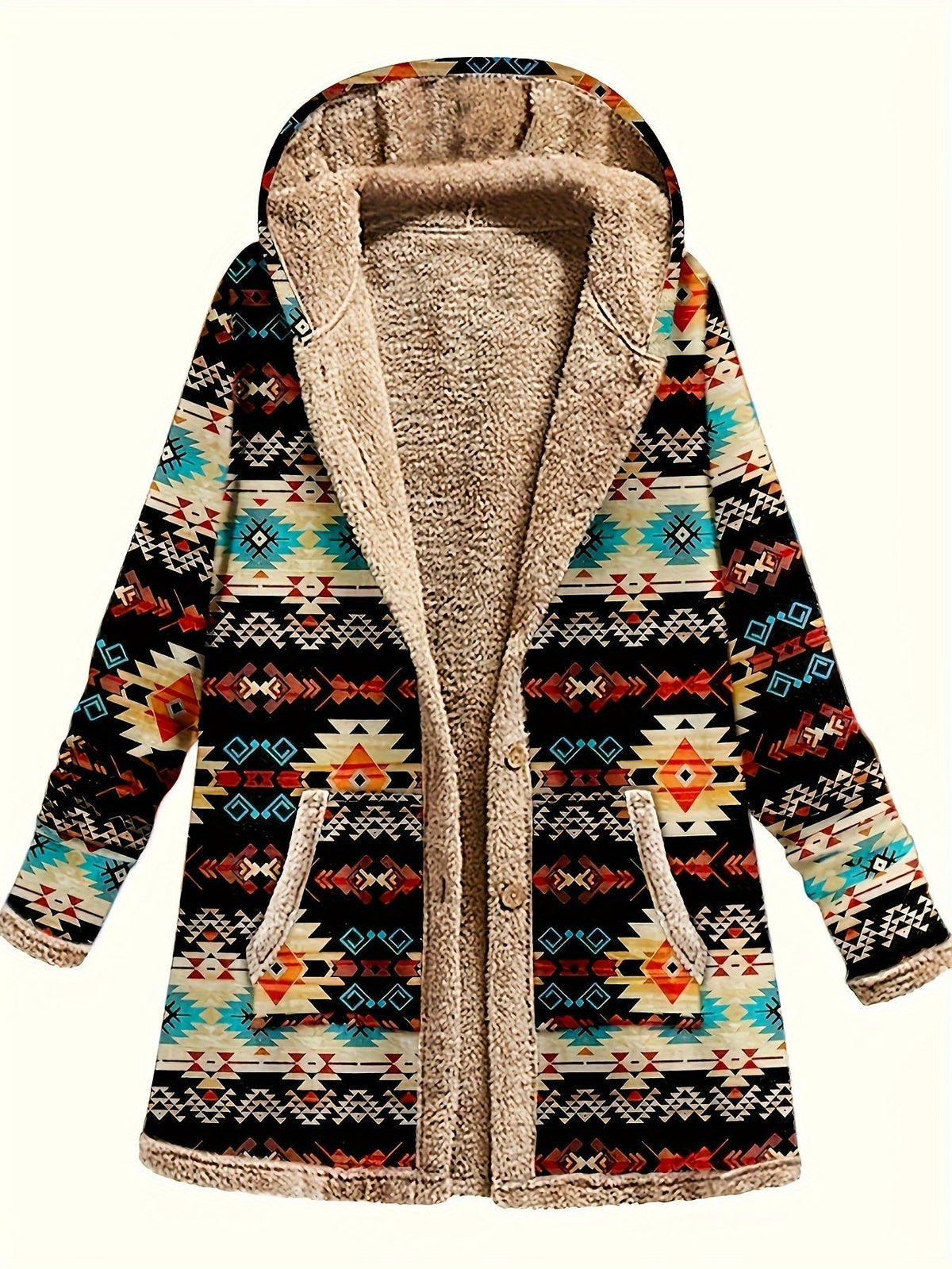 Dahlia | Manteau imprimé à capuche et doublure — Amielle Paris
