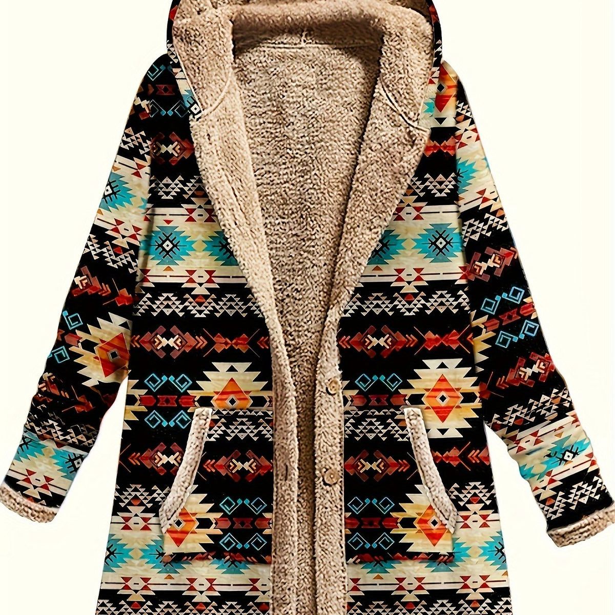 Dahlia | Manteau imprimé à capuche et doublure — Amielle Paris