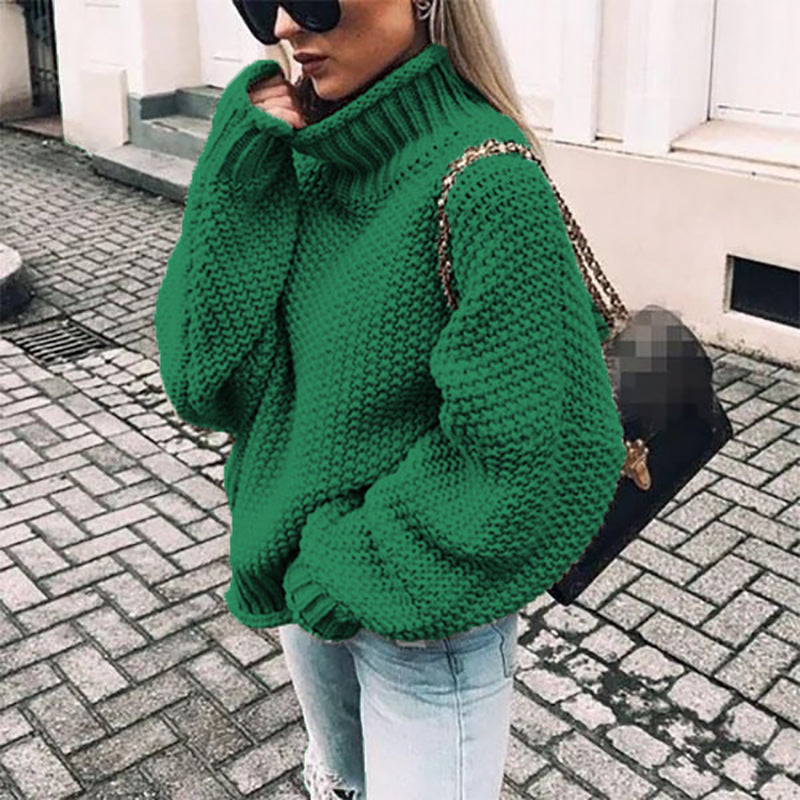 Pull ample en grosse maille à col roulé — Amielle Paris