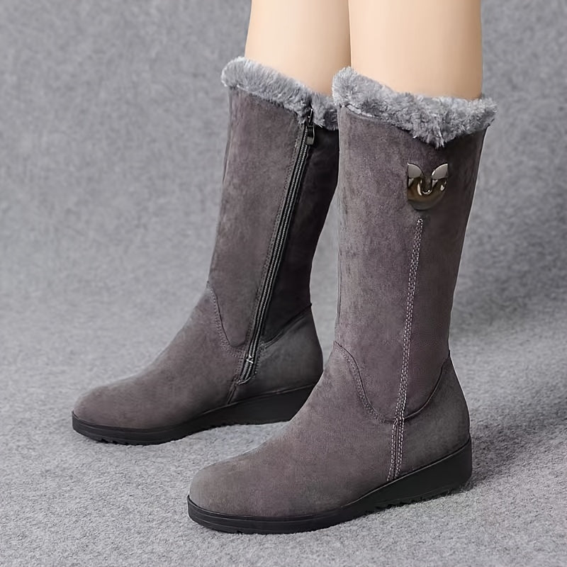 Bottes à revers en fausse fourrure — Amielle Paris