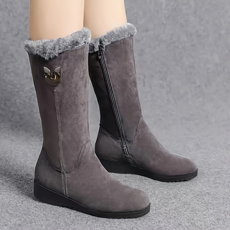 Bottes à revers en fausse fourrure — Amielle Paris