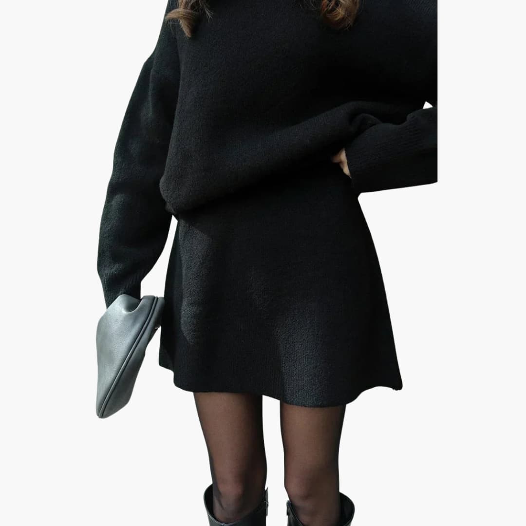 Ensemble pull et minijupe en maille — Amielle Paris
