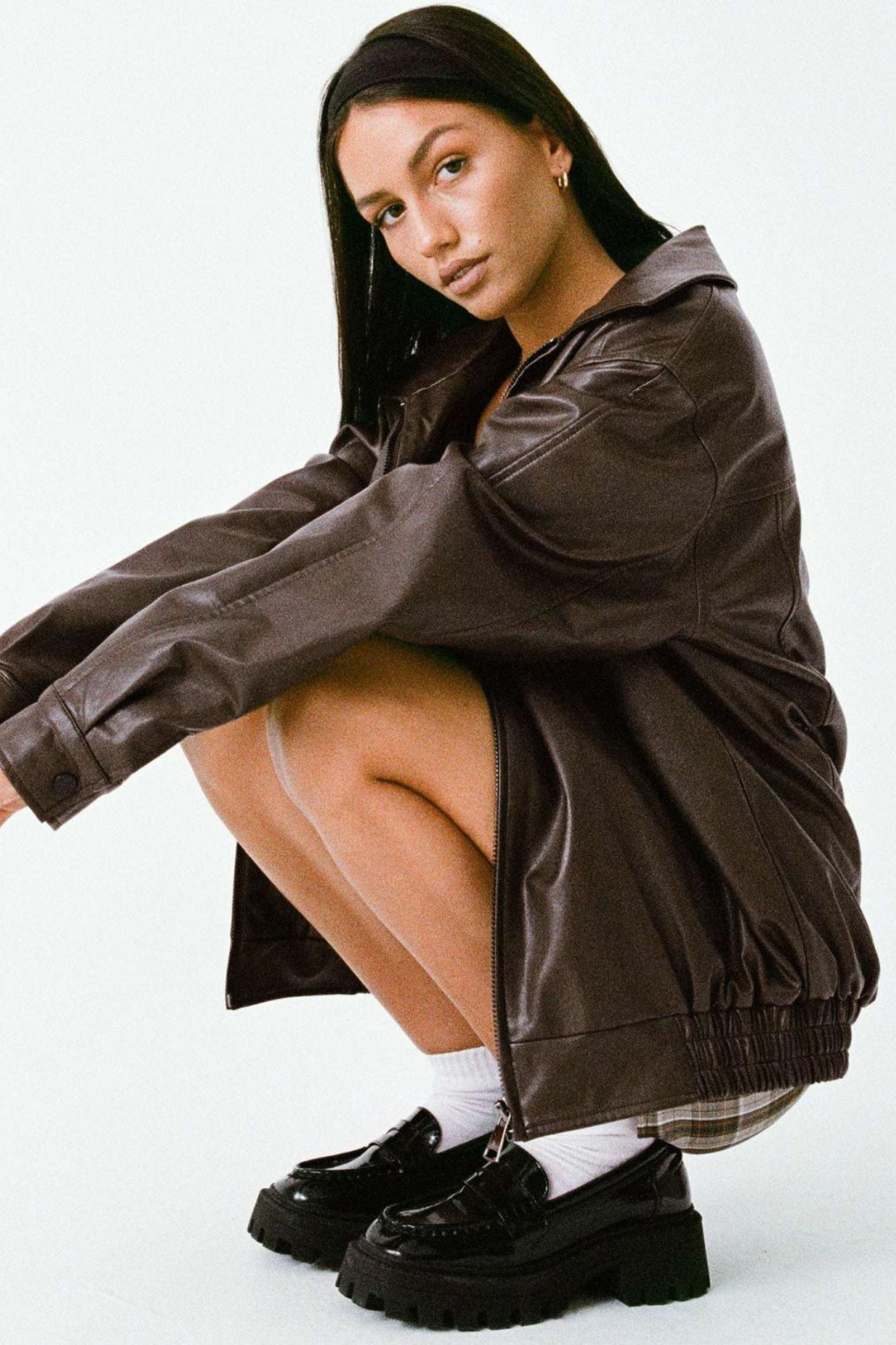 Émilie — Bomber ample en simili cuir — Amielle Paris