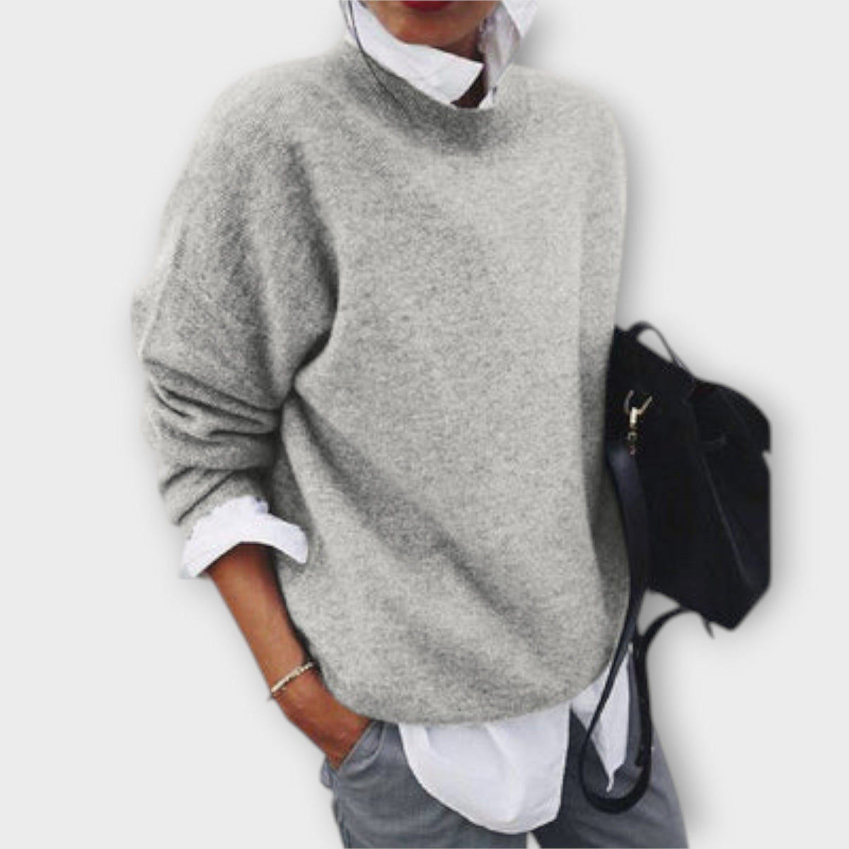 Loredana | Pull vert olive