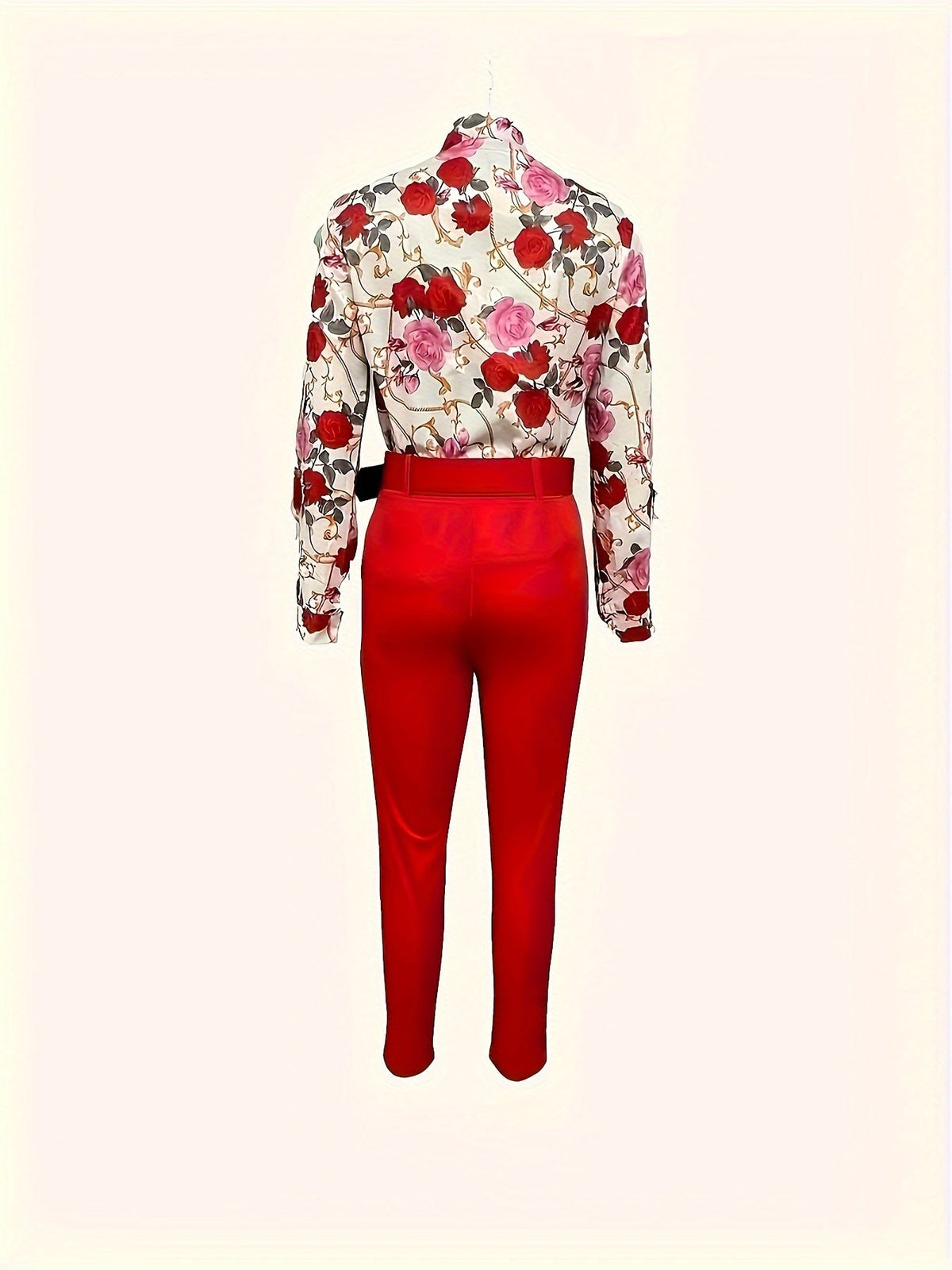 Ensemble blouse fleurie et pantalon habillé — Amielle Paris