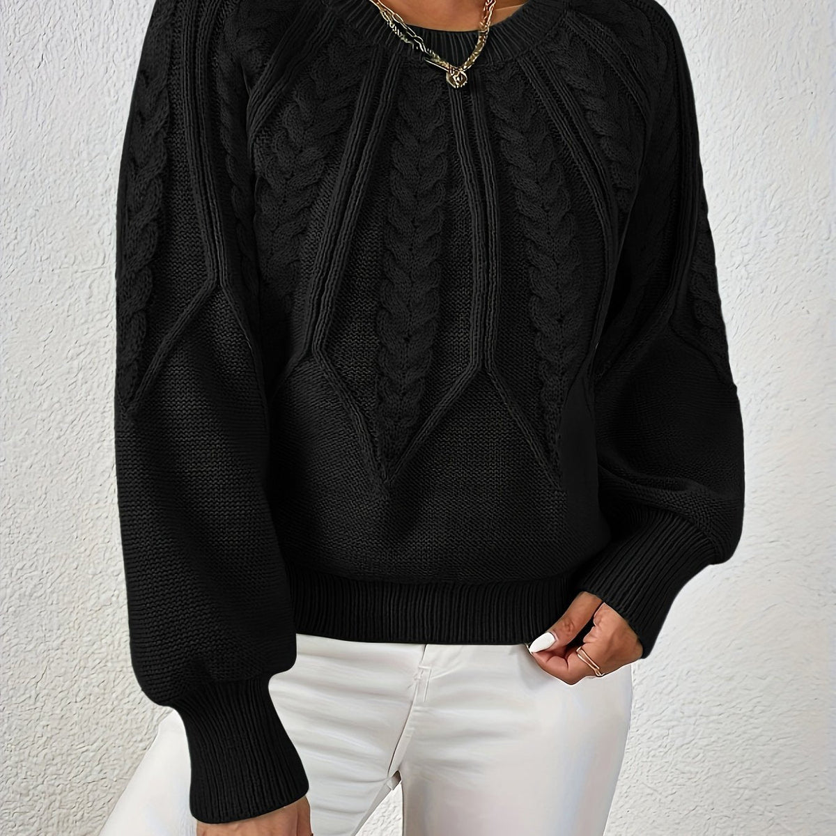 Pull torsadé à col rond Fabienne — Amielle Paris