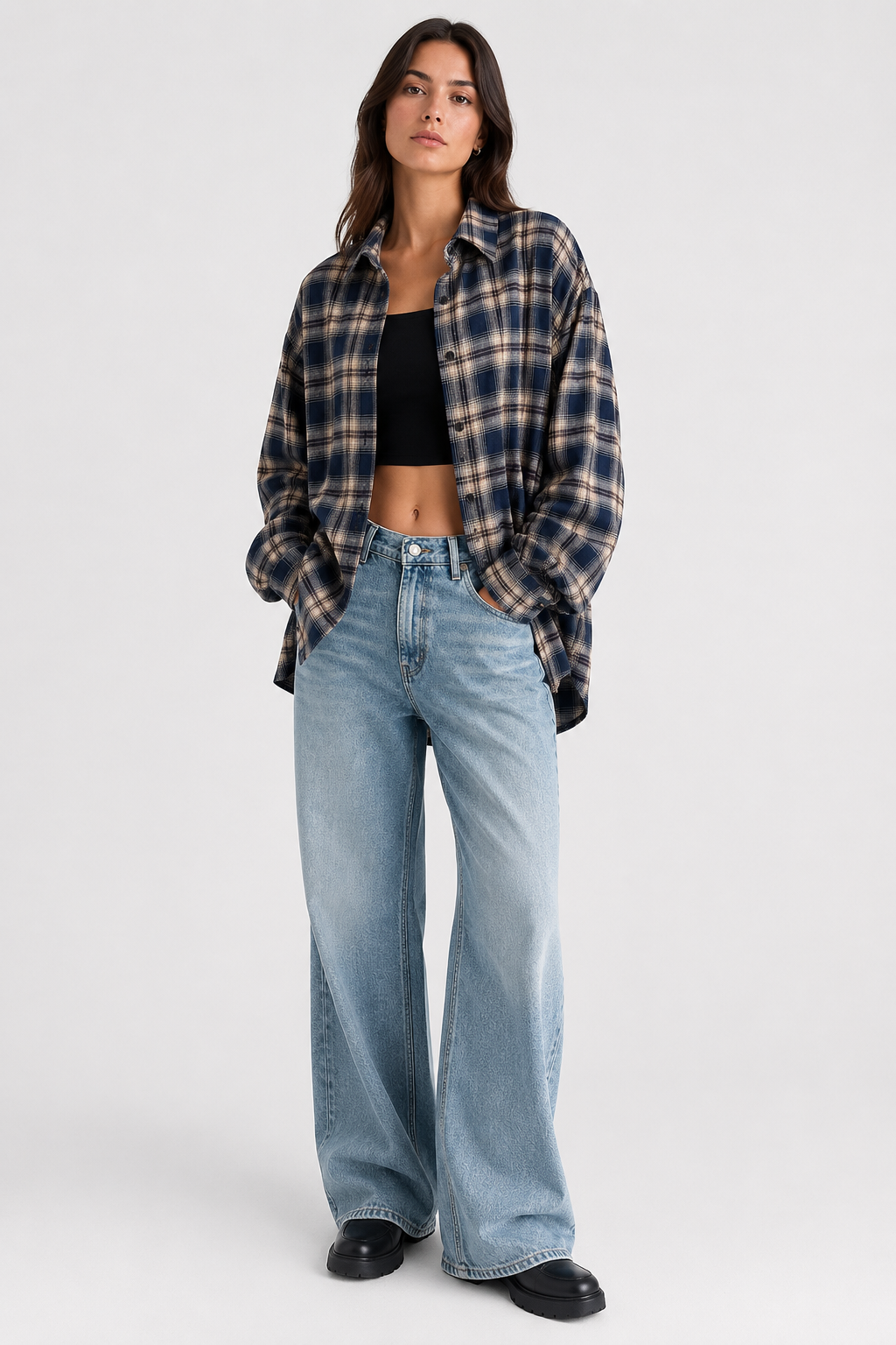 Chemise ample à carreaux Faustine — Amielle Paris