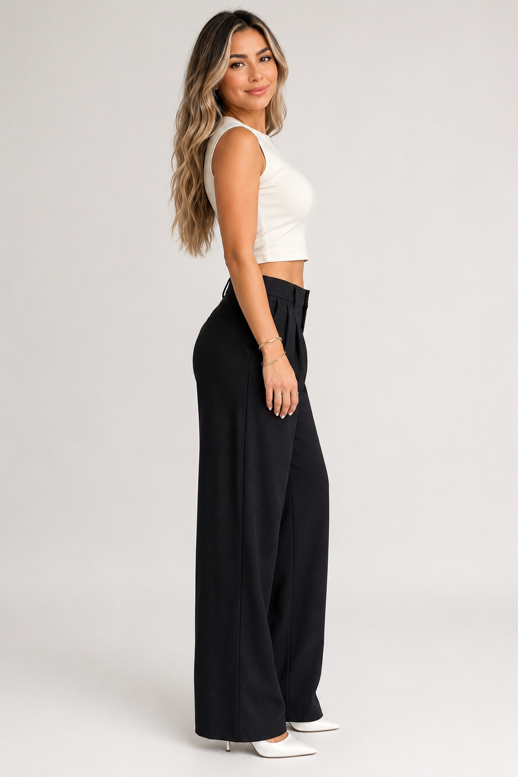 Pantalon large à pinces — Lizzy — Amielle Paris