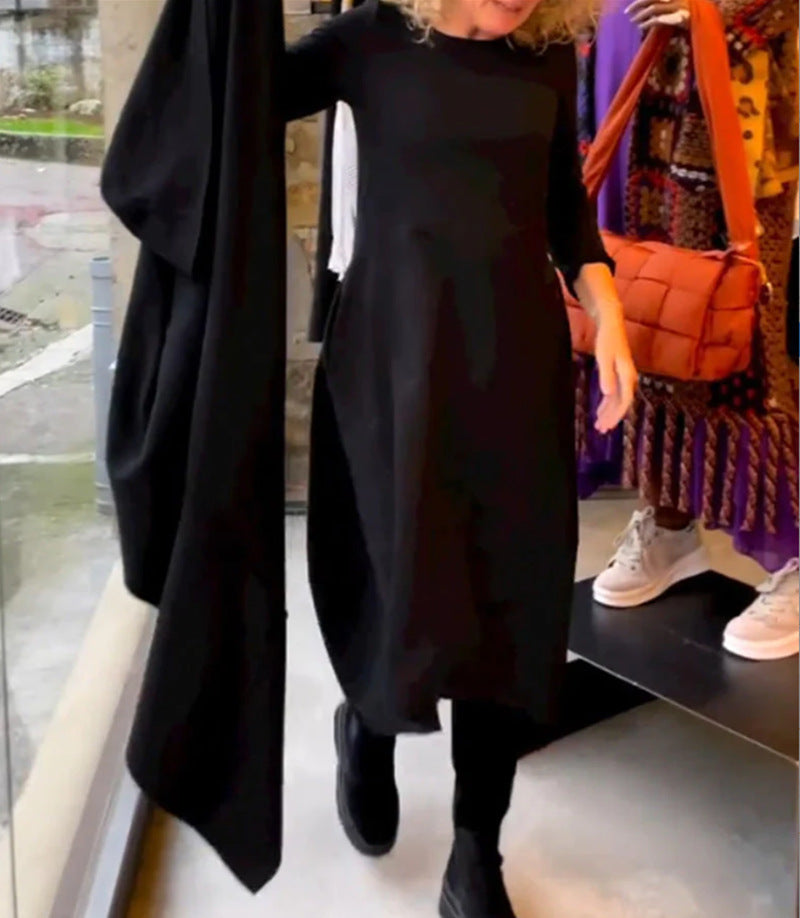 Quinn — Robe longue en maille unie — Amielle Paris