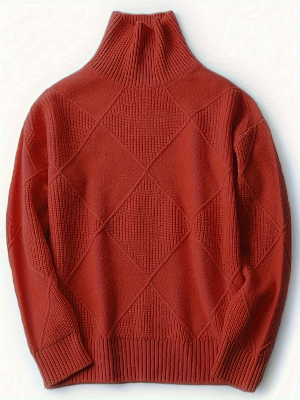 Pull à col roulé et maille à losanges — Amielle Paris