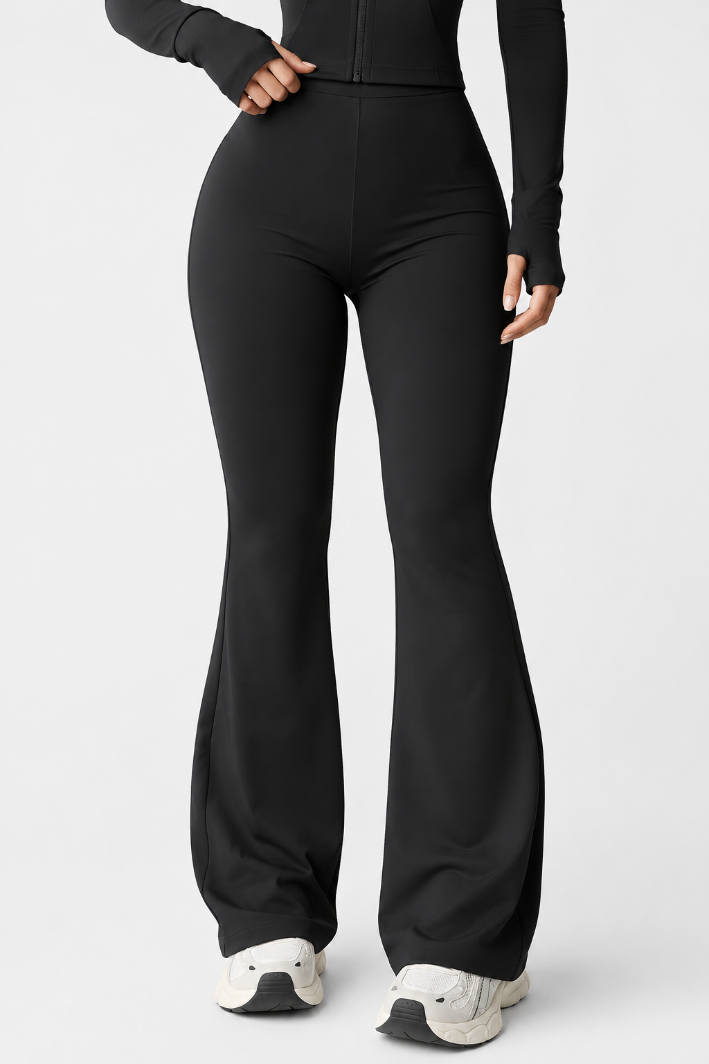 Ensemble veste zippée et pantalon évasé — Yolina — Amielle Paris