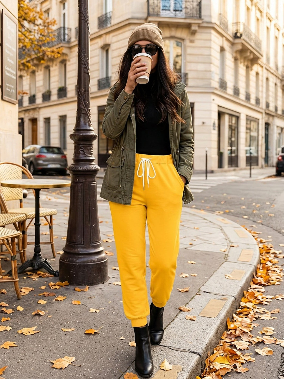 Pantalon de jogging fuselé à cordon — Amielle Paris