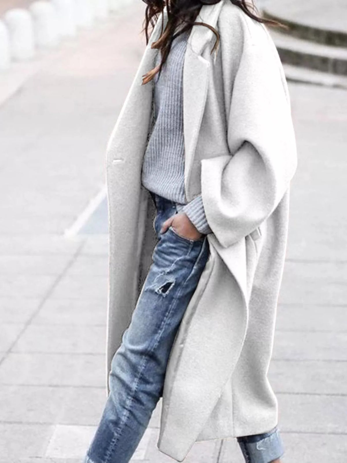Manteau long ample à manches larges — Amielle Paris