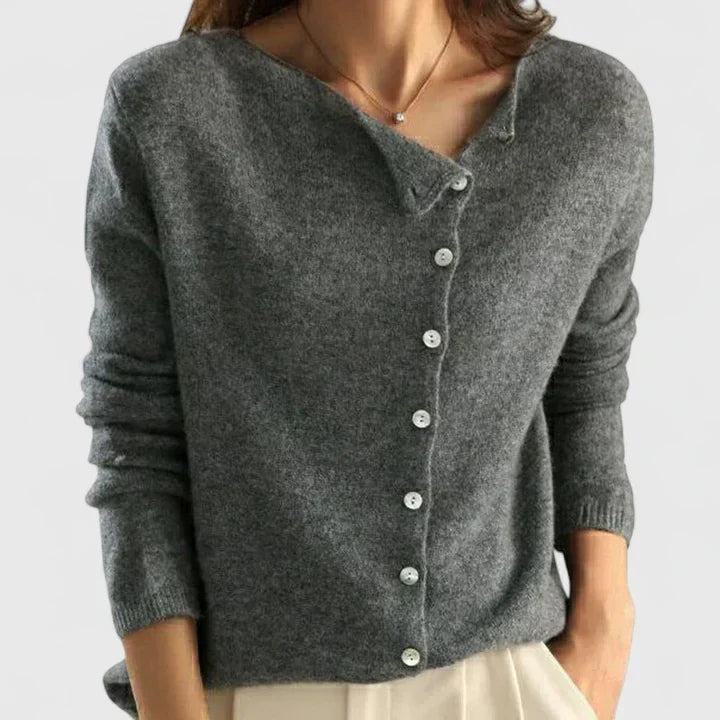 Gilet boutonné à col rabattu — Amielle Paris