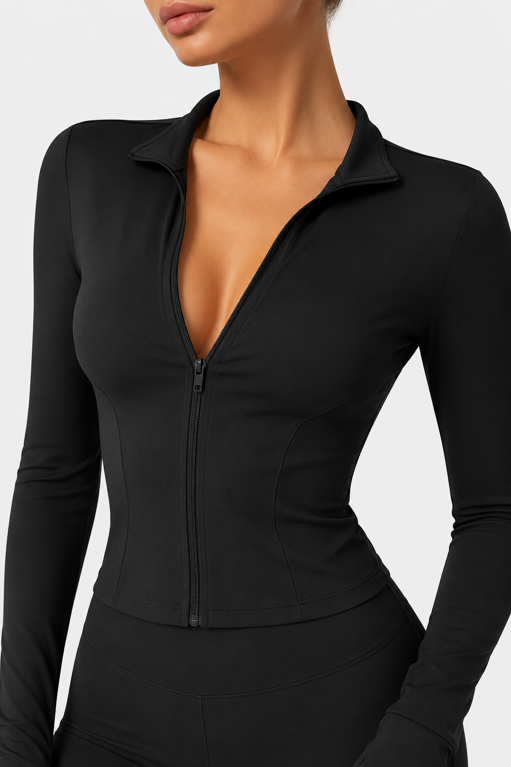 Ensemble veste zippée et pantalon évasé — Yolina — Amielle Paris