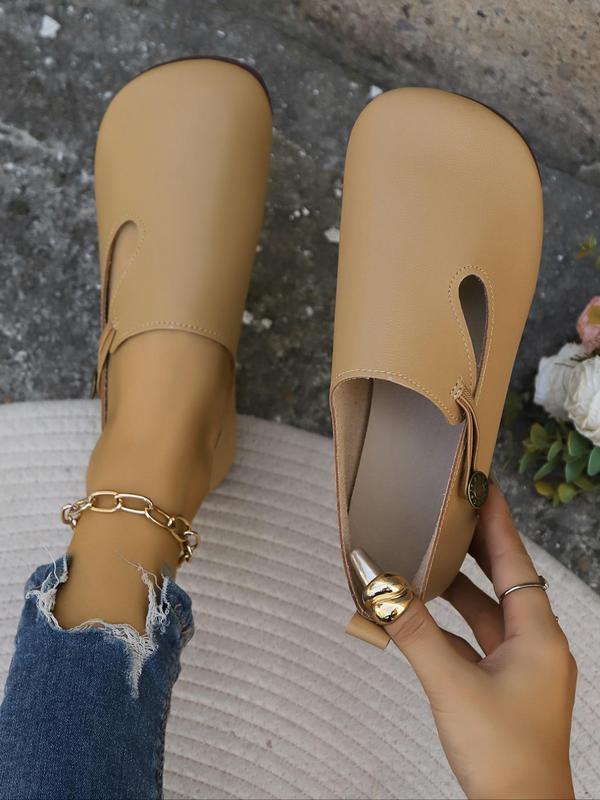 Mocassins aspect cuir patiné à brides décoratives — Amielle Paris