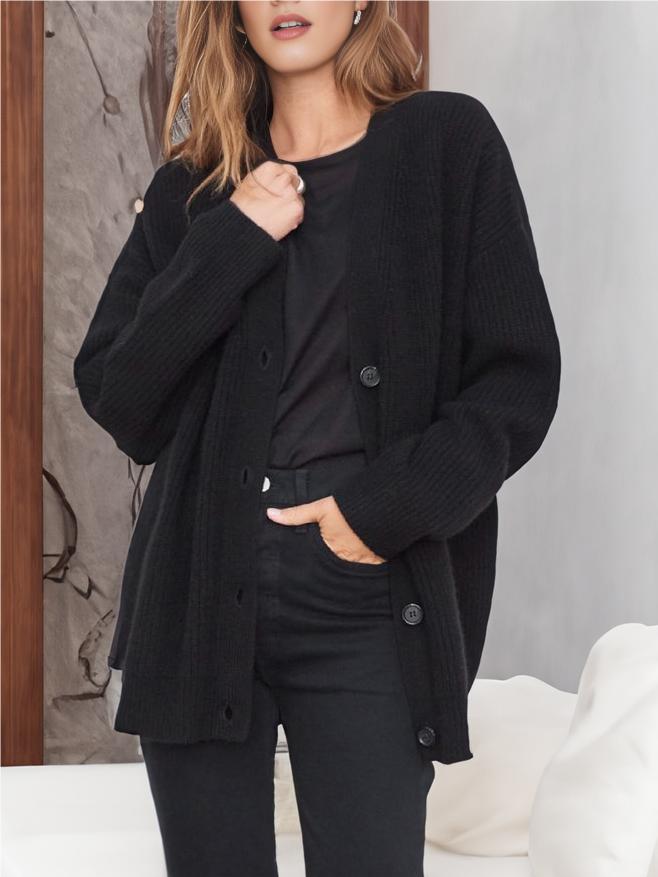 Gilet ample côtelé à coupe cocon — Amielle Paris