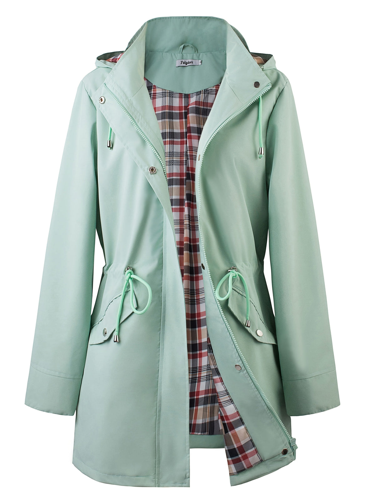 Parka doublée à capuche et taille à cordon — Amielle Paris