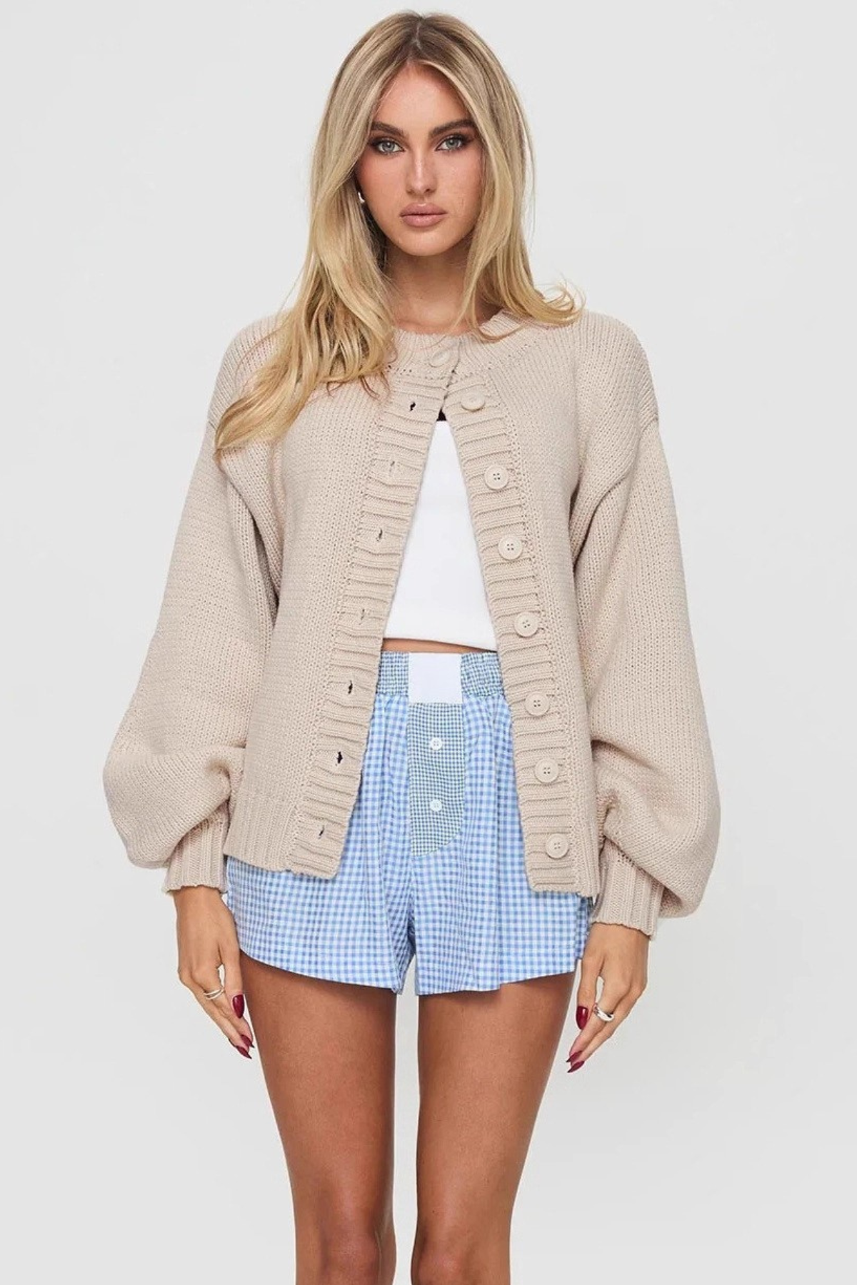 Cardigan ample à manches ballon Macy — Amielle Paris