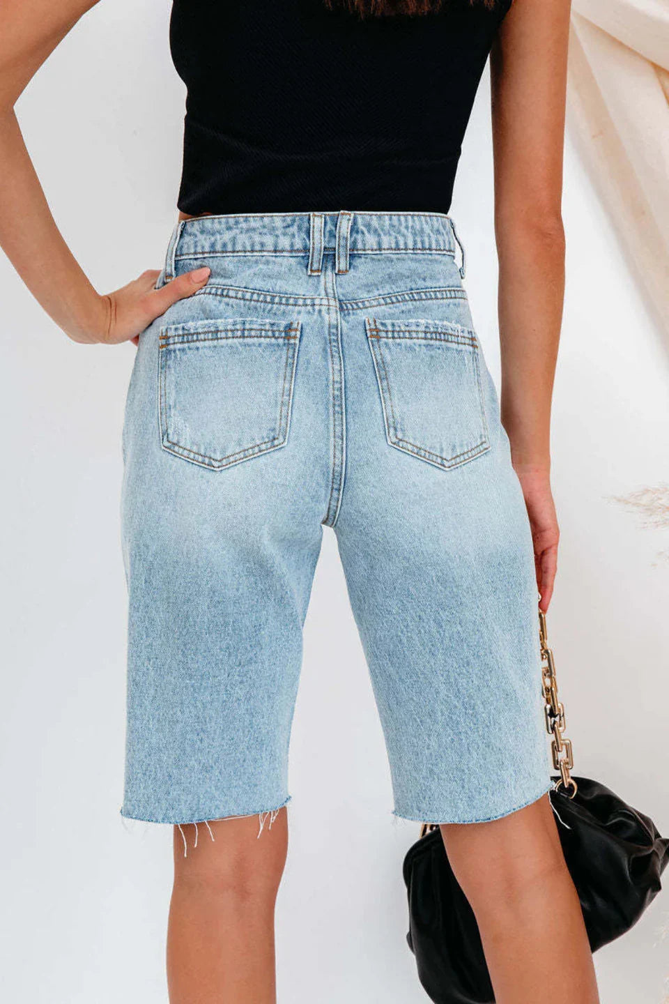 Bermuda en jean déchiré — Mélina — Amielle Paris