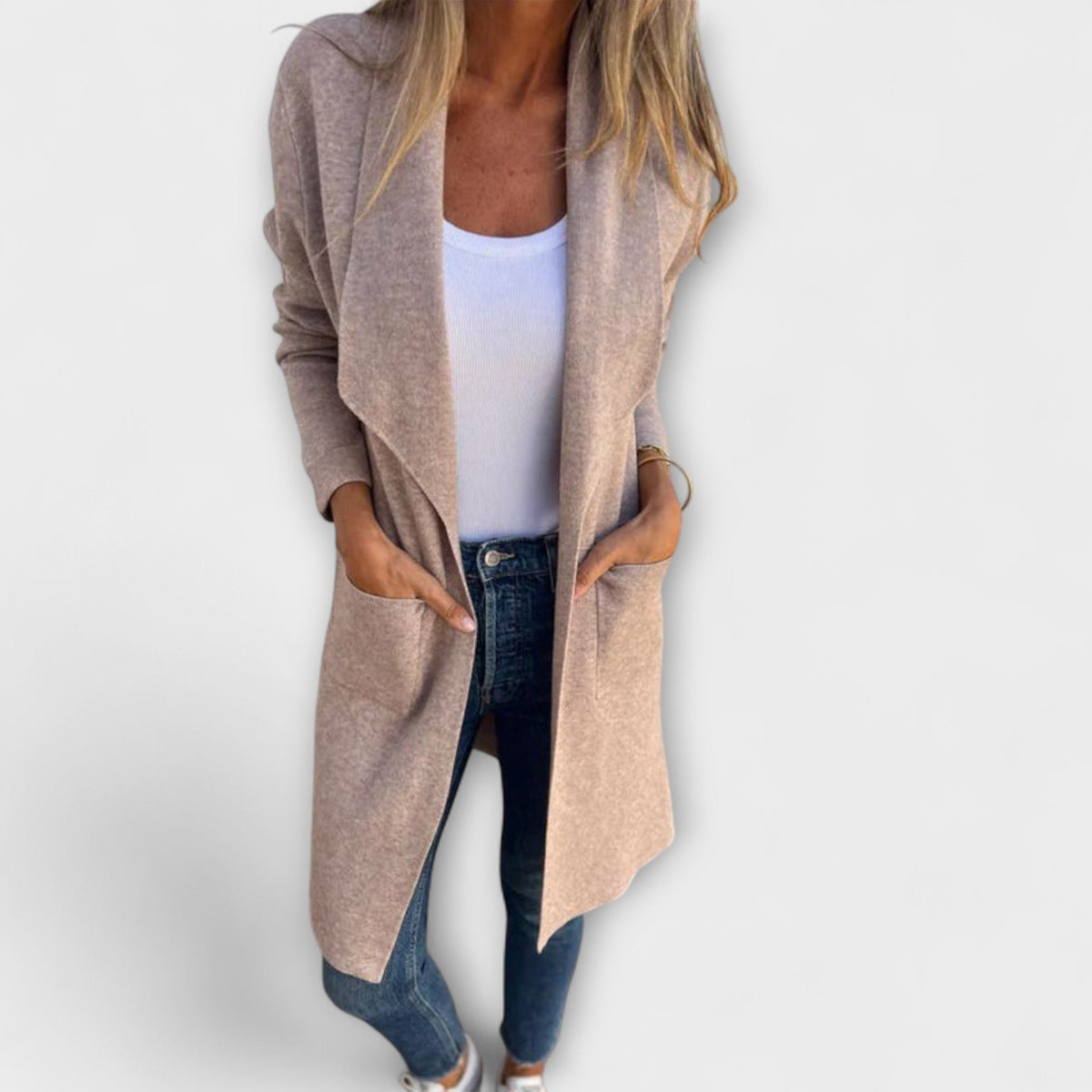 Eliane | Cardigan long gris