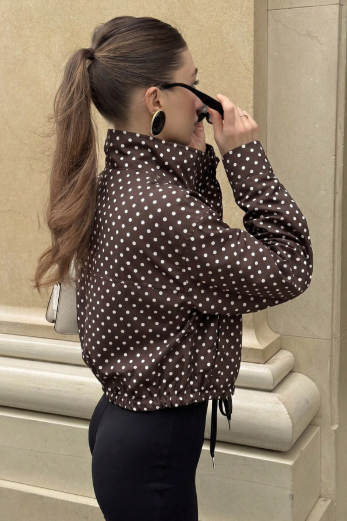 Polly — Bomber ample à pois — Amielle Paris