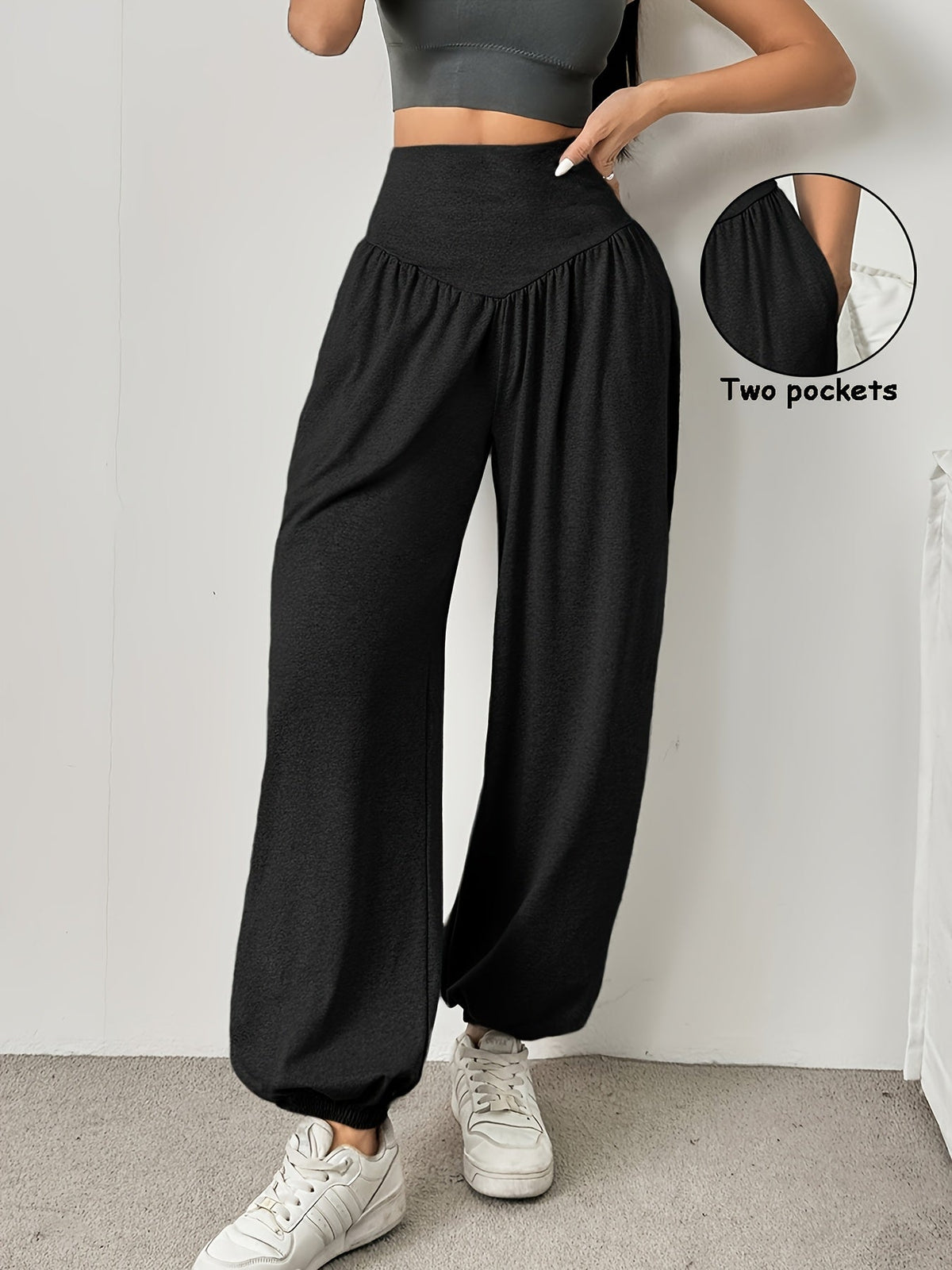 Pantalon large décontracté à taille haute — Amielle Paris