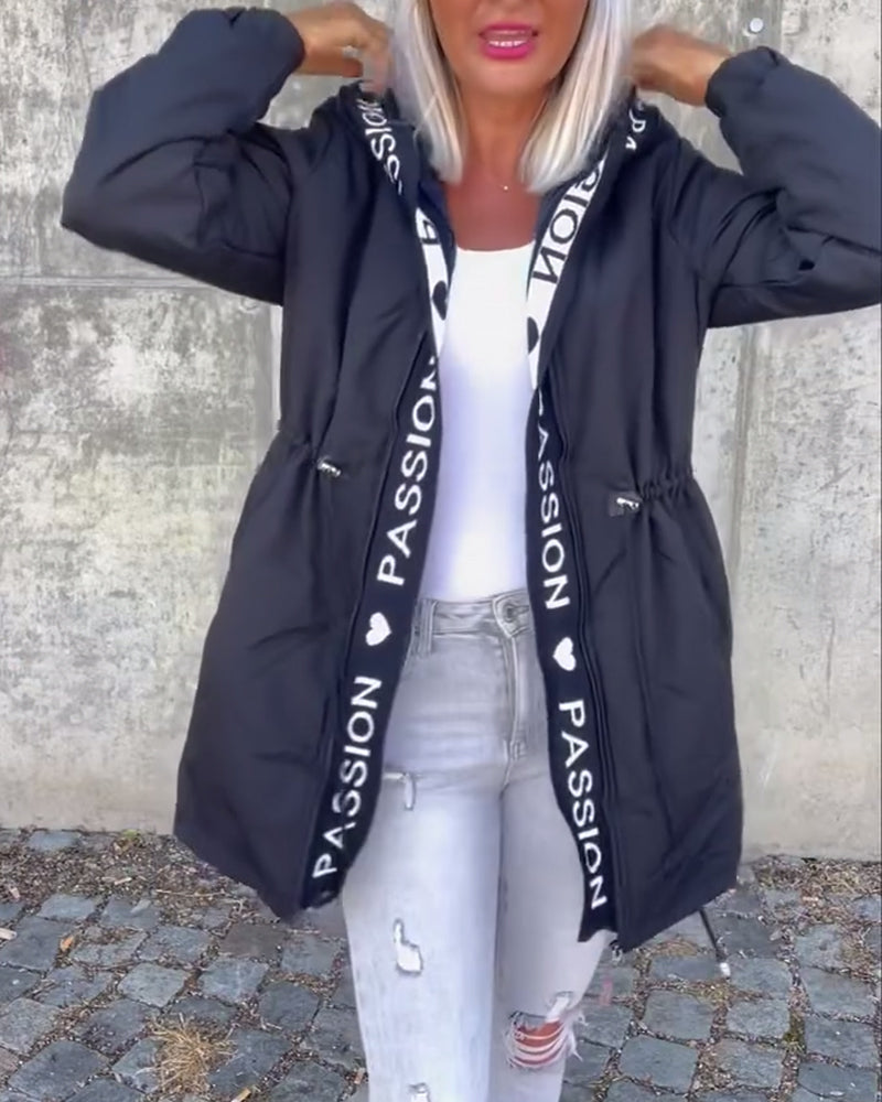 Penelope — Parka à capuche et taille réglable — Amielle Paris