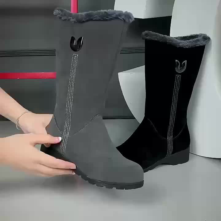 Bottes à revers en fausse fourrure — Amielle Paris