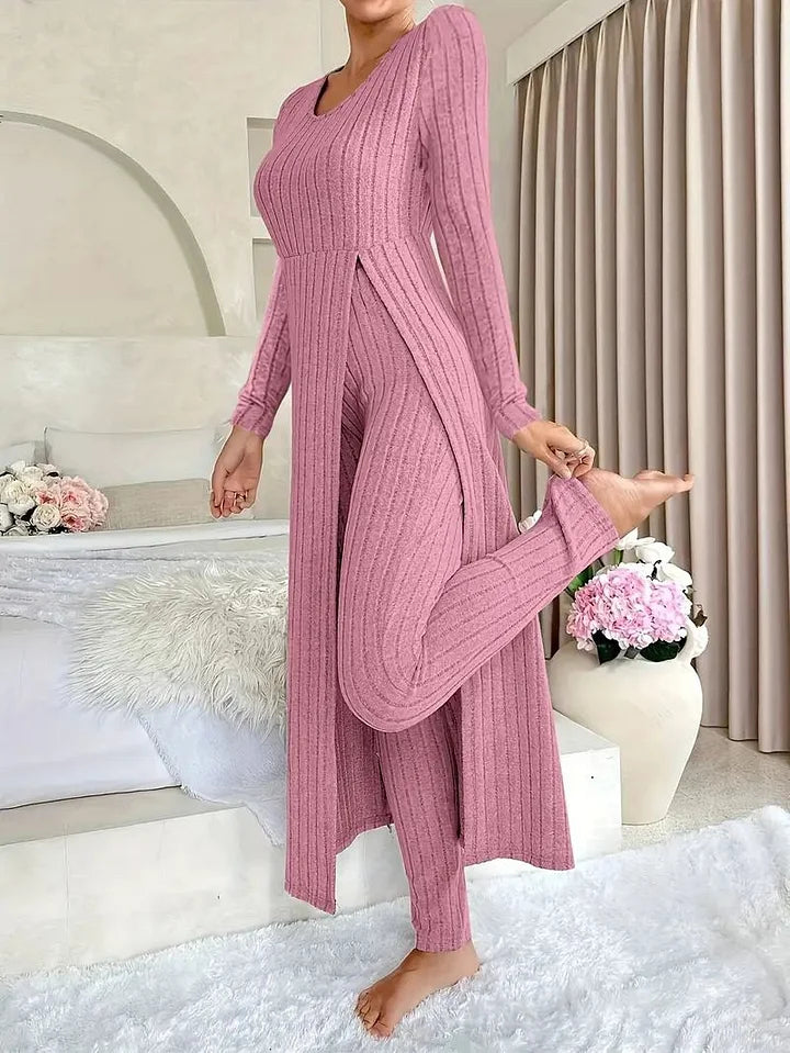 Bella — Ensemble robe côtelée et legging — Amielle Paris
