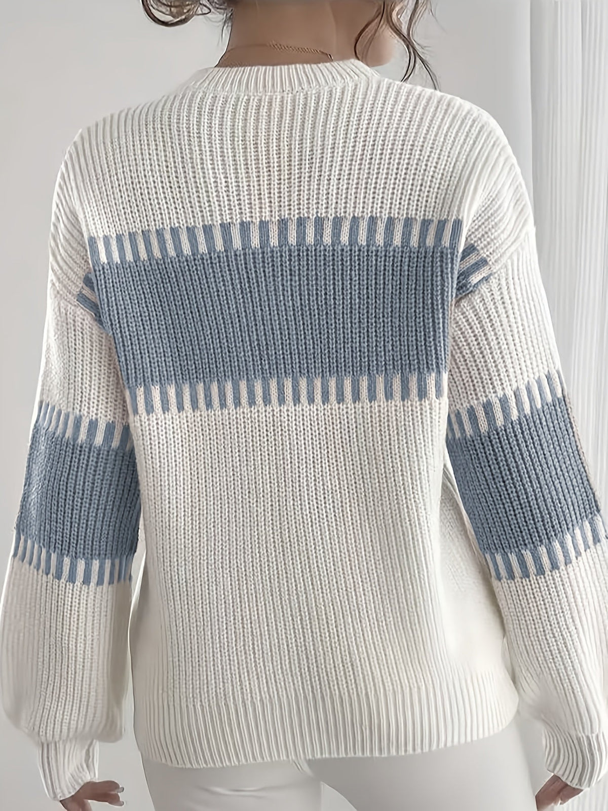 Margaux | Pull rayé à épaules tombantes — Amielle Paris