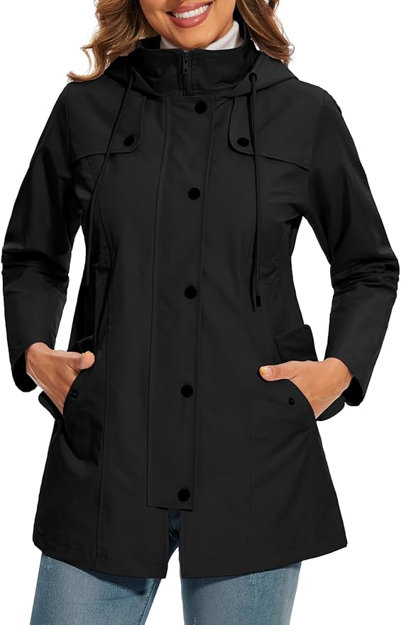Parka à capuche et col montant ajustable — Amielle Paris