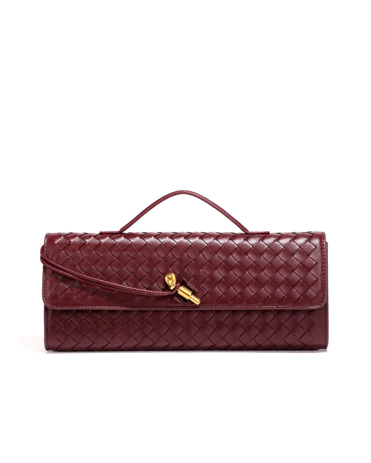 Pochette tressée à fermoir nœud — Olivia — Amielle Paris