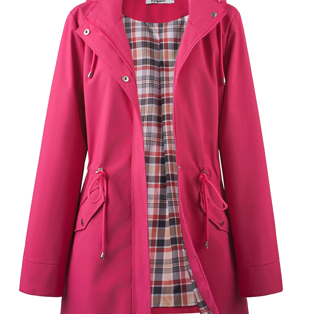 Parka doublée à capuche et taille à cordon — Amielle Paris
