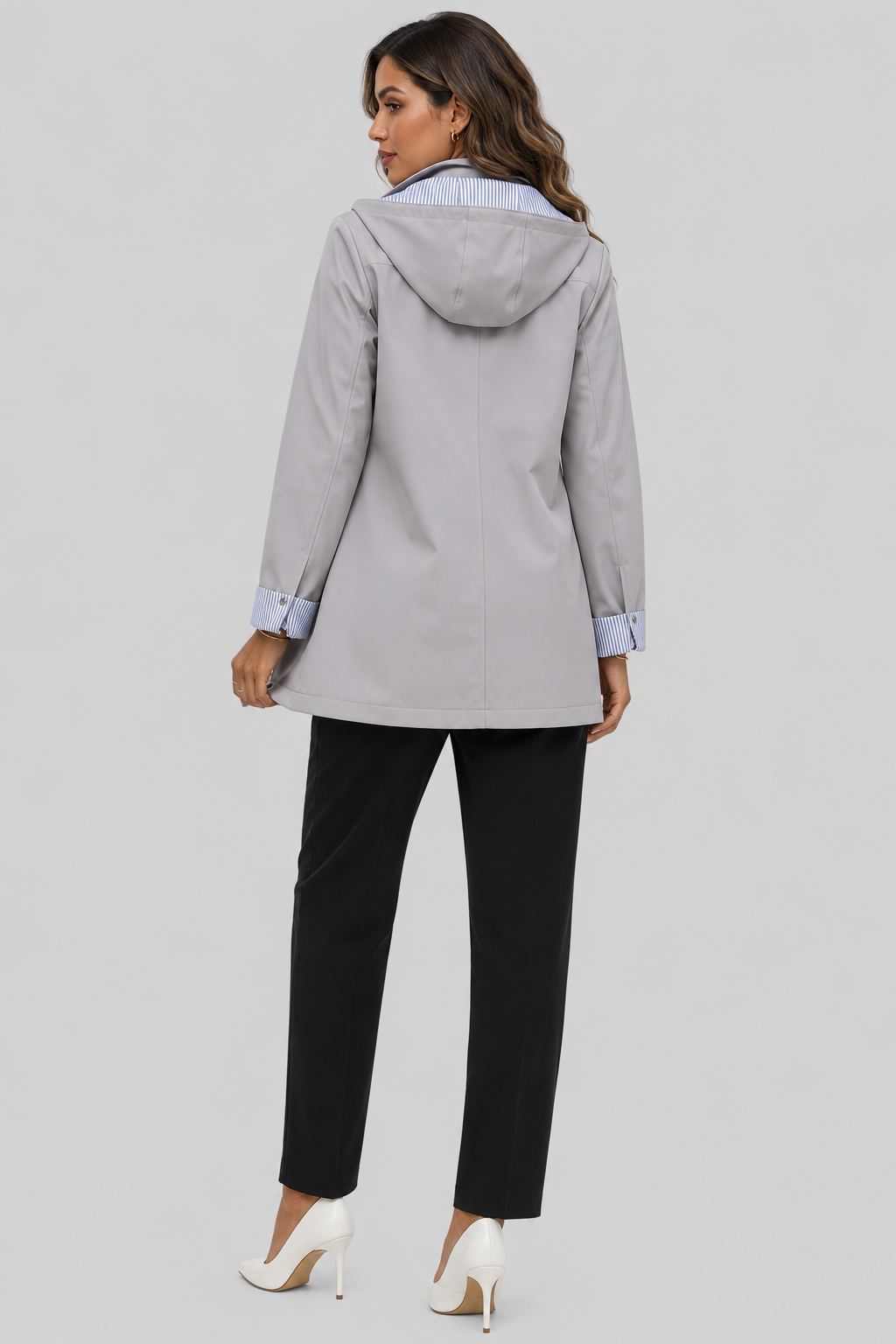 Elina — Parka mi-longue à taille ajustable — Amielle Paris
