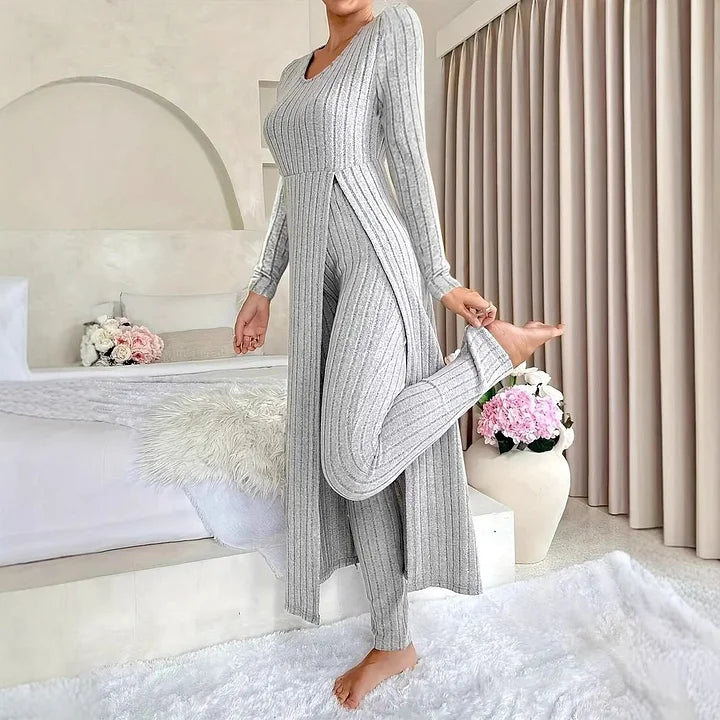 Bella — Ensemble robe côtelée et legging — Amielle Paris