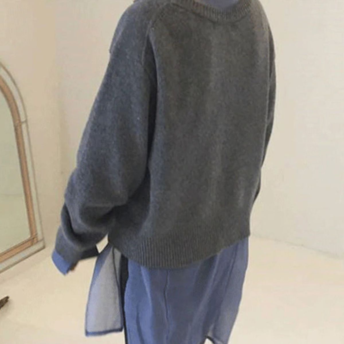 Gilet ample à boutonnage asymétrique — Amielle Paris