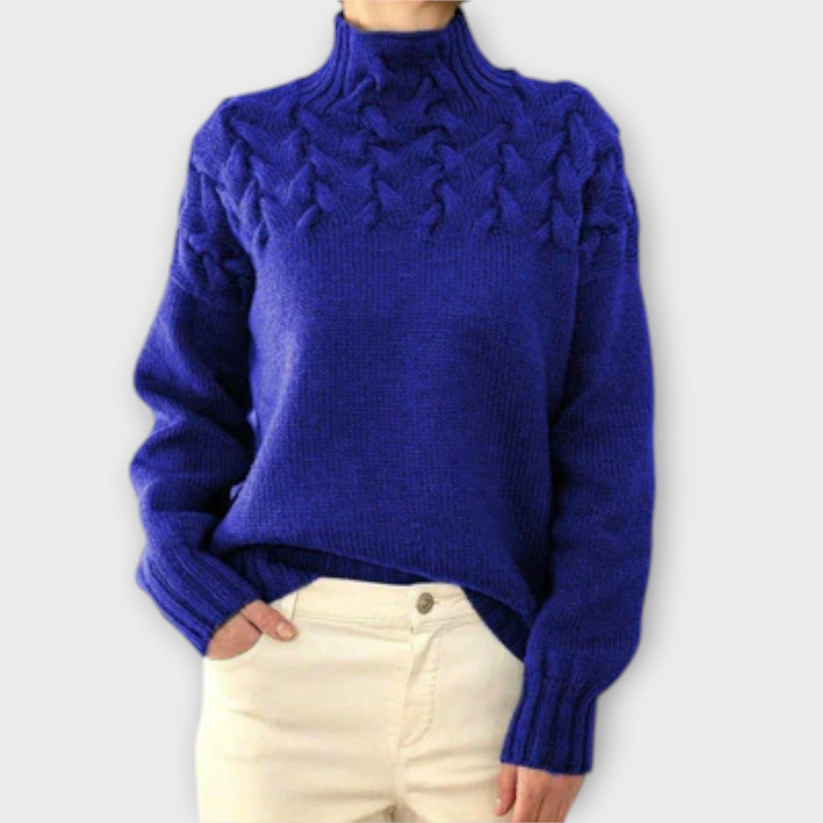 Eva | Pull noir à détails torsadés