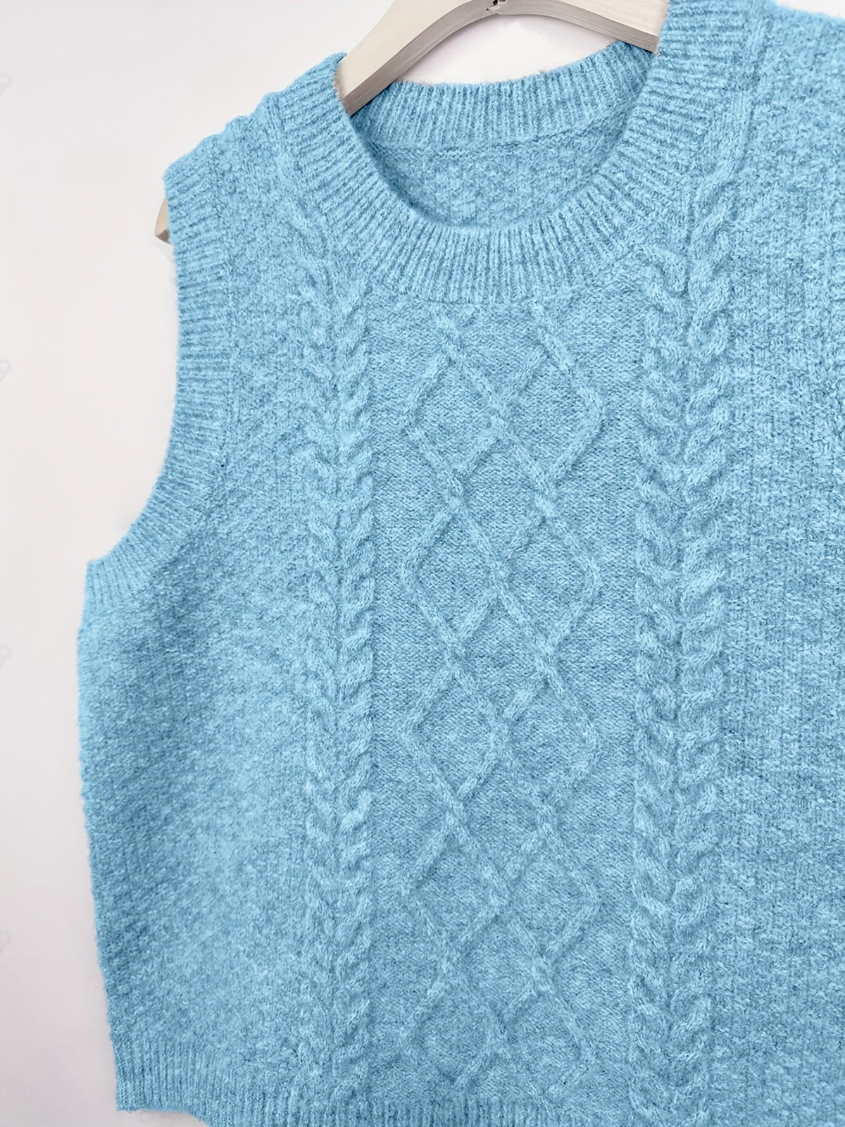 Pull sans manches en maille torsadée — Amielle Paris
