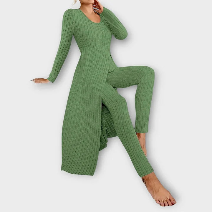Bella — Ensemble robe côtelée et legging — Amielle Paris