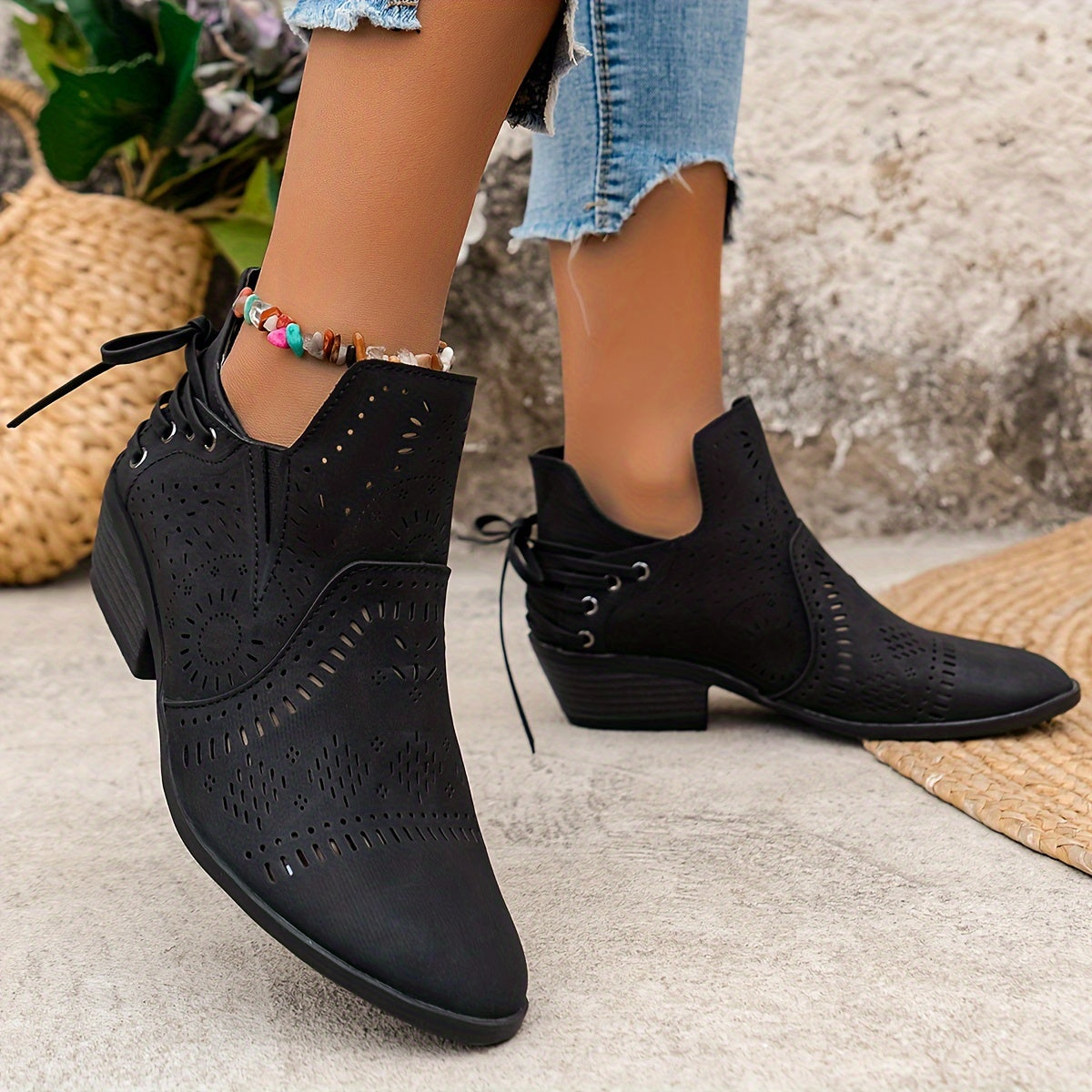 Alba | Bottines ajourées style bohème